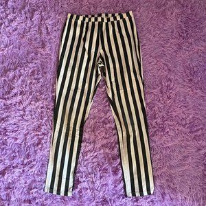 Faded Glory Girls' Black & White Striped Pants